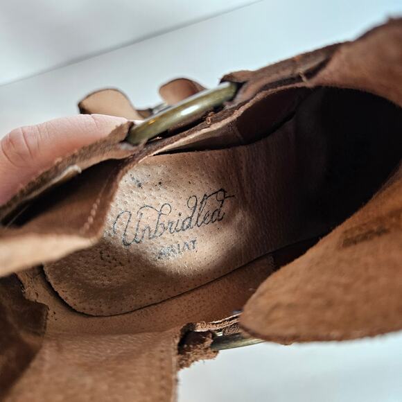 Ariat Unbridled Jaelle Brown Suede Western Bootie Women's 8 Cowgirl Rodeo - Picture 10 of 12